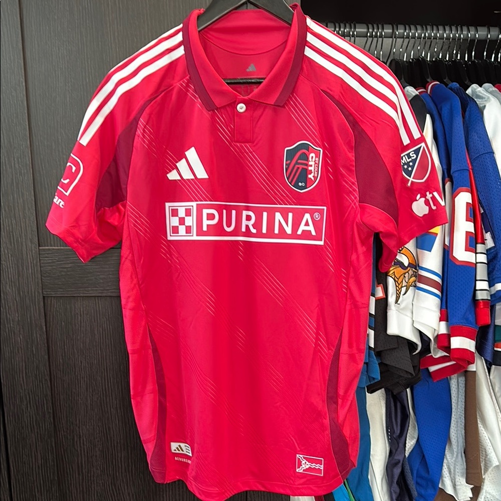 Eduard Lowen St. Louis City SC adidas 2025 Forever CITY Authentic Jersey - Red